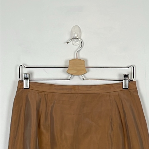 Adriana Papell Occasions Gold Formal Skirt Womens 10 Silky Zip Back Slit Back - Picture 3 of 8